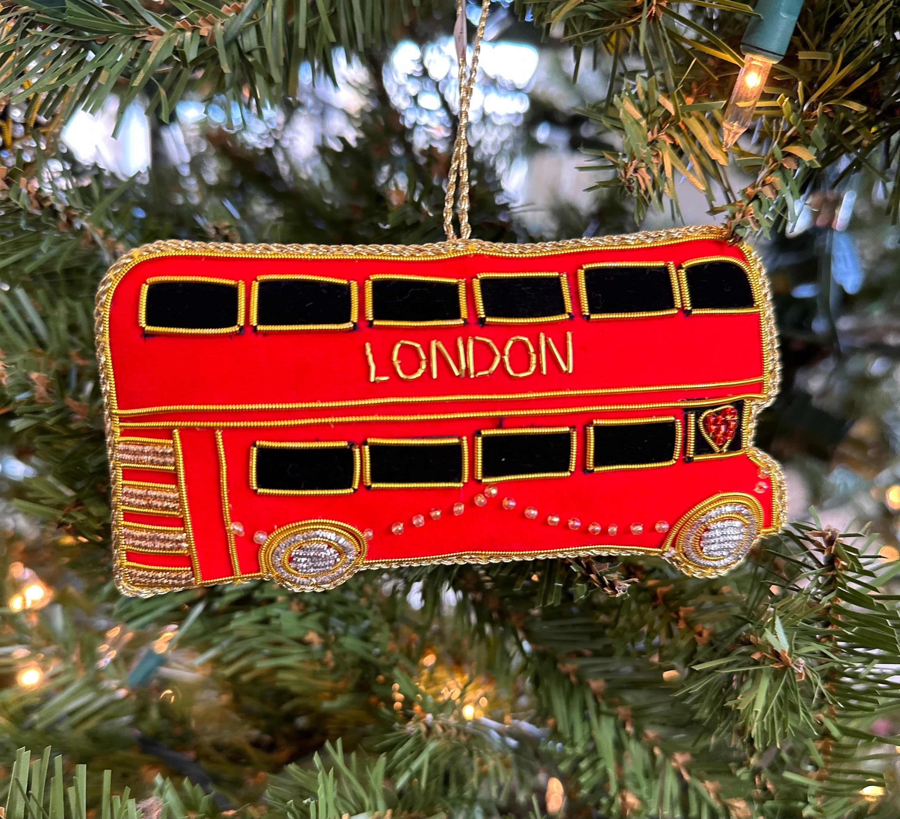#51 Tinker Tailor London Bus (Side) Christmas Ornament.