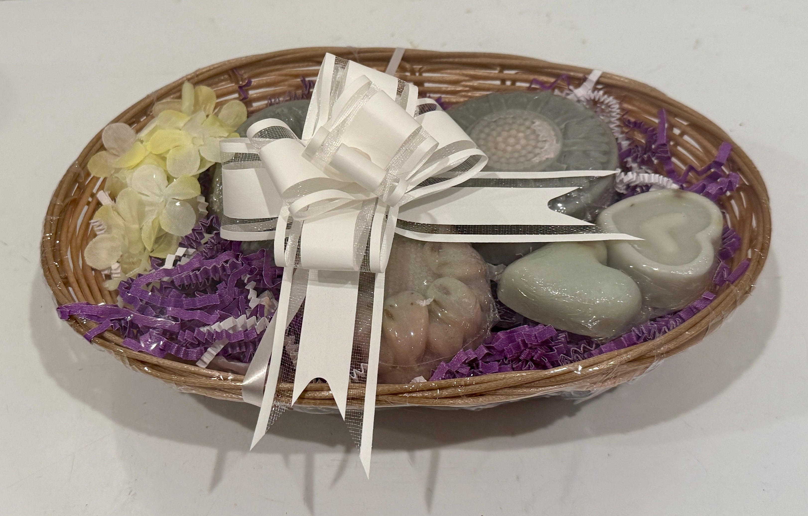Gift Soap Basket - Lynn-Marie Organics Homemade Lavender Fragrance