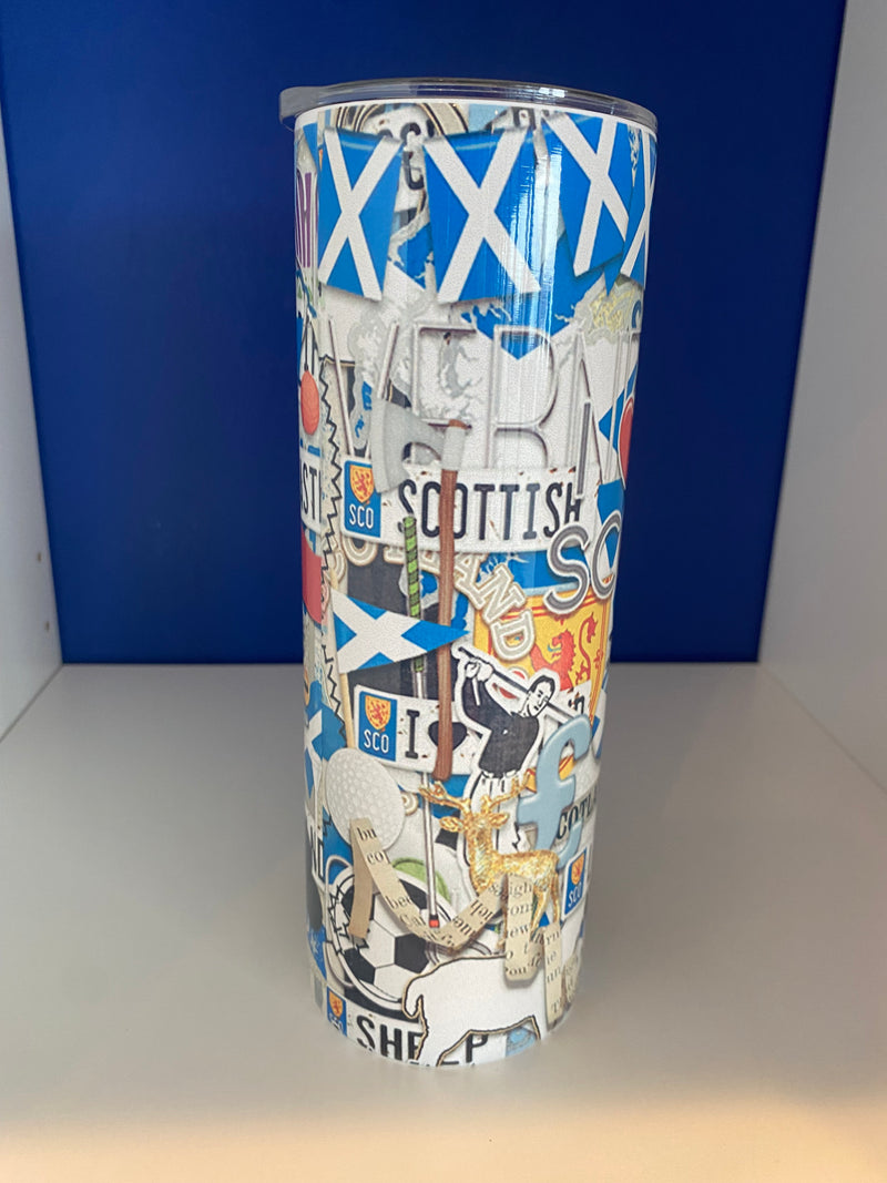 Custom Made Scottish Icons Tumbler with Straw 20 oz