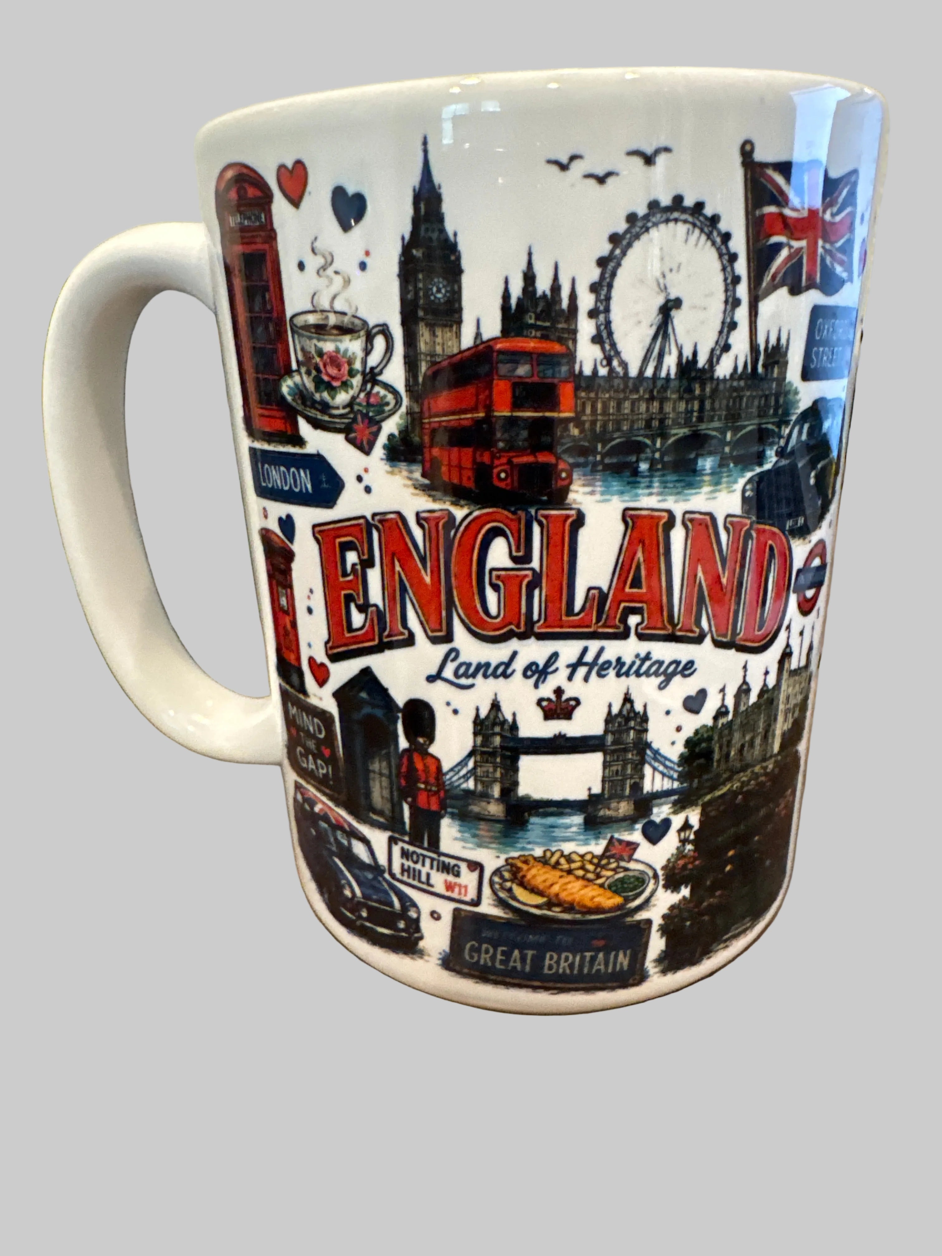 Mug 15oz Handmade Design - England "Land of Heritage"