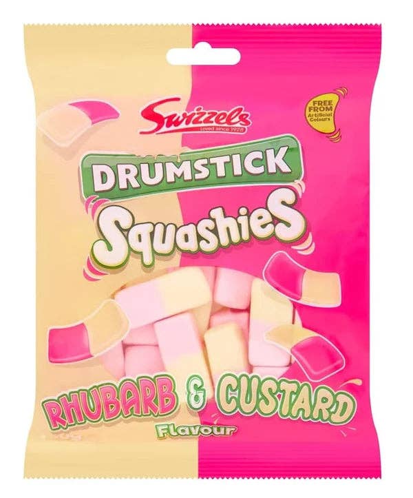 Swizzels Drumstick Squashies Rhubarb & Custard 140g