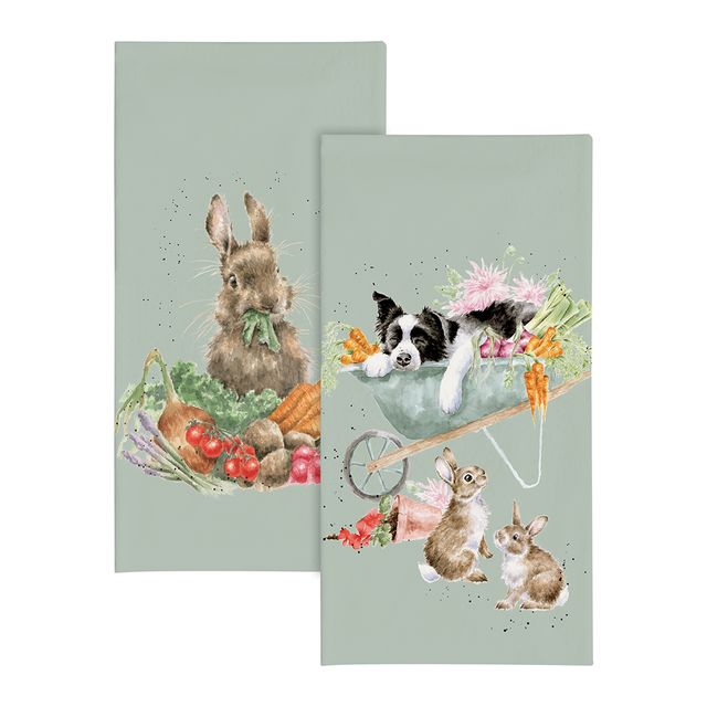 Pocket Tissues - Border Collie and Rabbit 'Sleeping on the job'