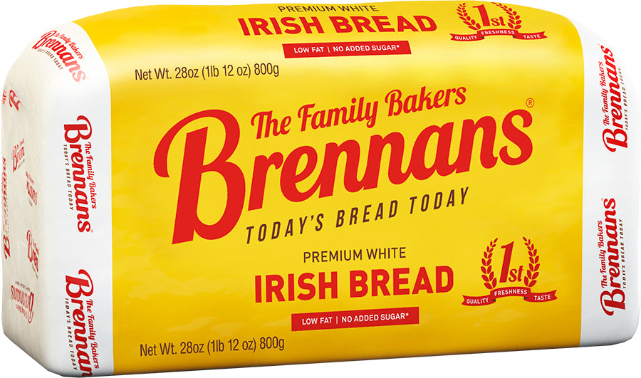 Brennans Premium White Irish Bread 800g (1.5lb Ship Weight) *Limit 1 per order*