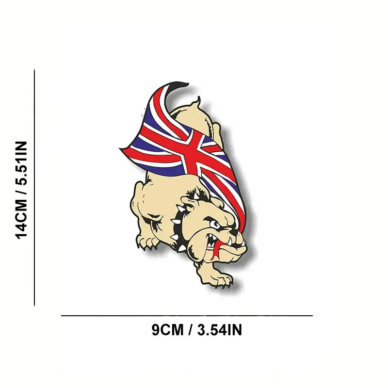 British Bulldog with Union Jack (5.5" x 3.5" approx)