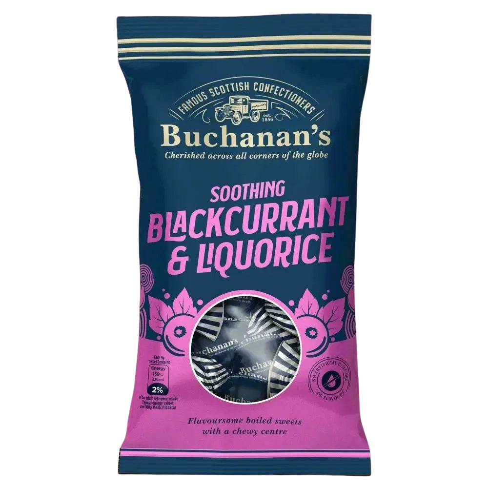 Buchanan's Blackcurrant & Liquorice Bag 140g