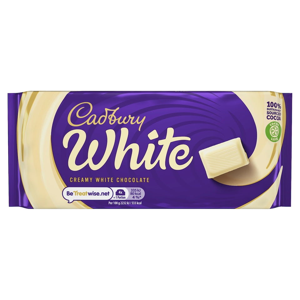 Cadbury Dairy Milk White Chocolate 90g (Best Before 08/2026)