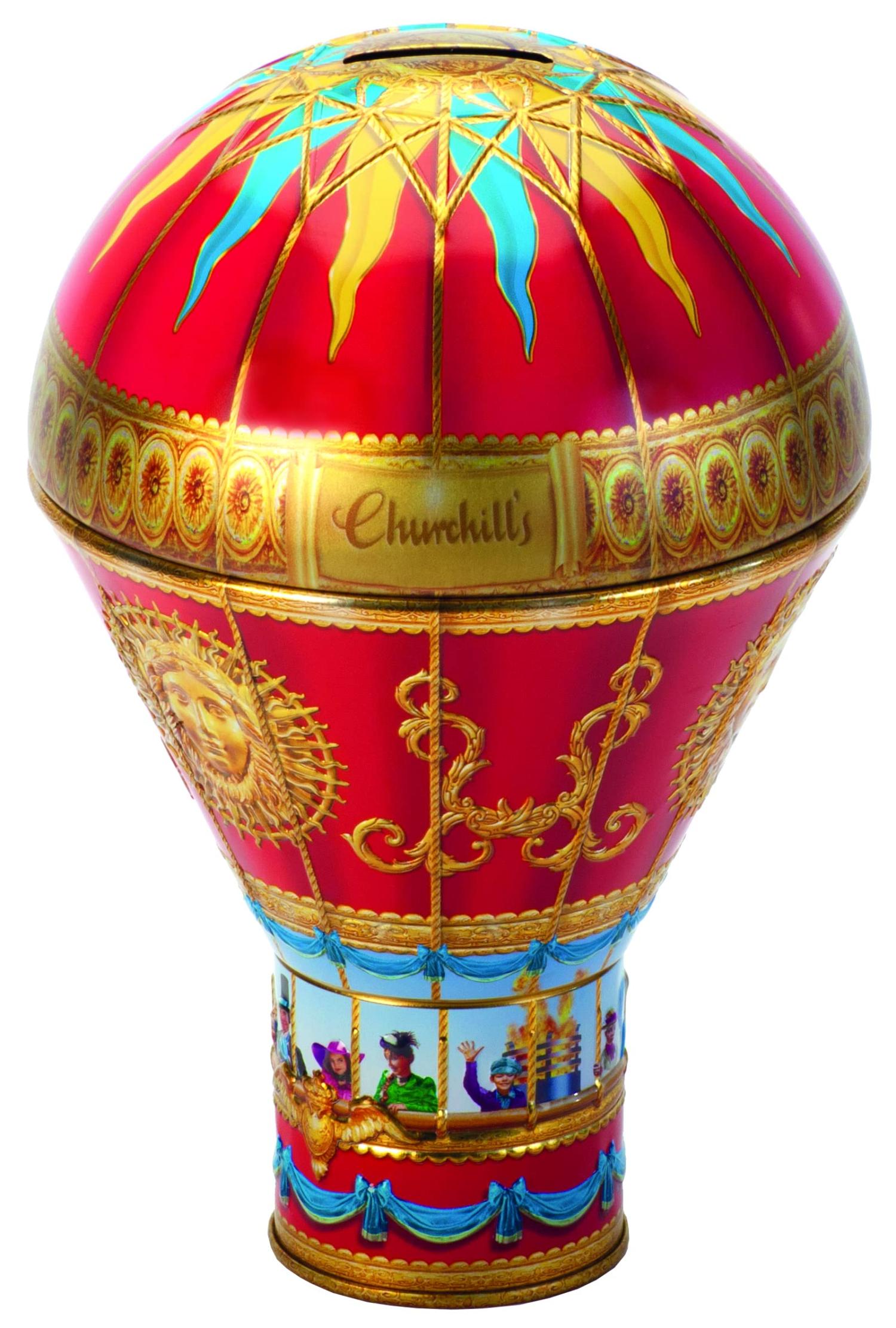 Churchill's Chocolate Fudge Balloon Tin Red 150g