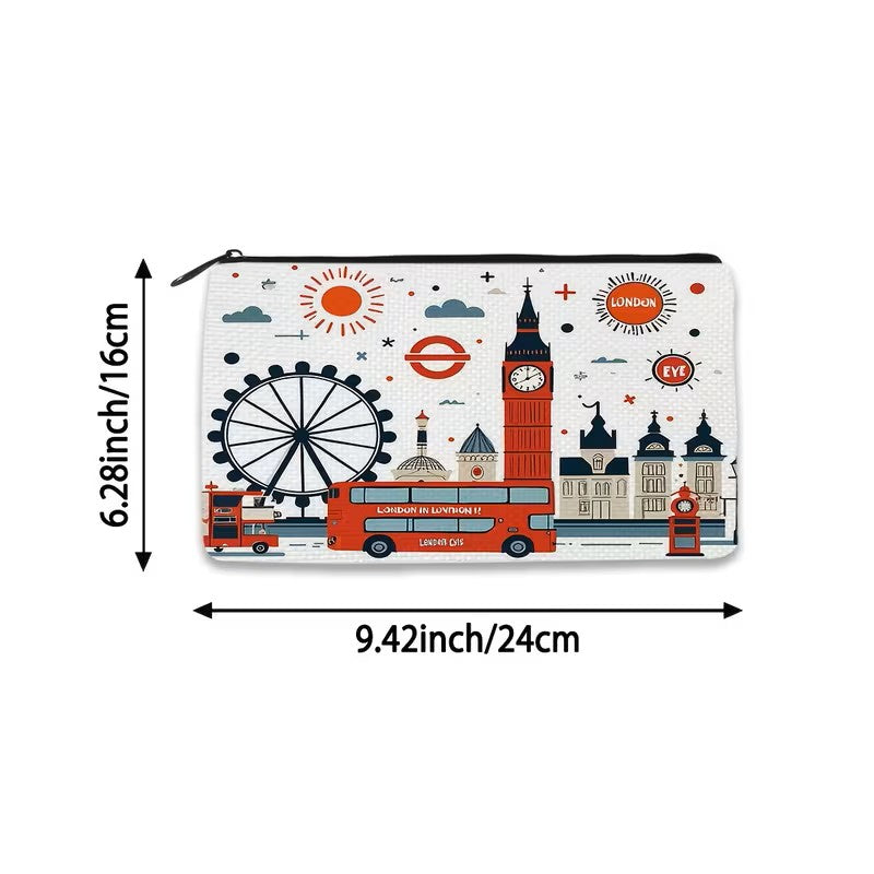 Cosmetic - UK London Icons Double Decker, Big Ben etc Approx Size: 6.3" x 9.4"