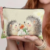 Cosmetic -Cute Hedgehog & Floral Design Size- 8.6" x 7"