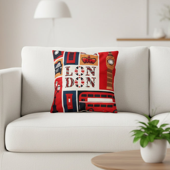Cushion Cover - Icons Pillow Insert not included) 17" x 17"