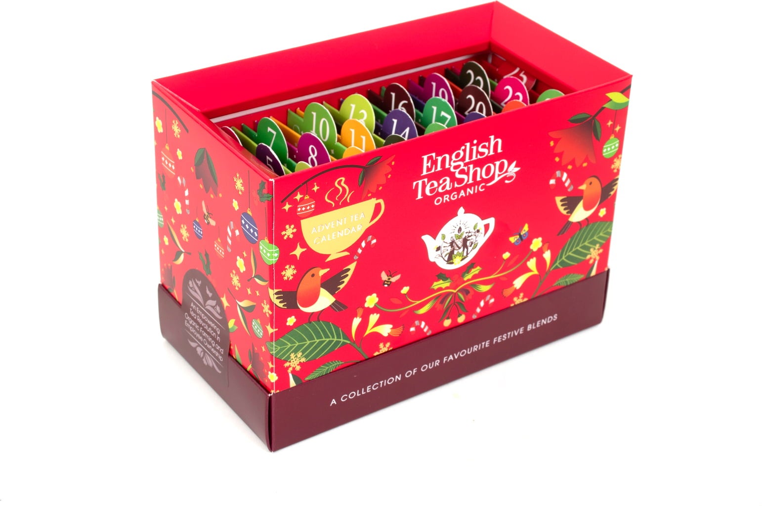 English Tea Shop Organic Tea Advent Calendar red, 44.5g