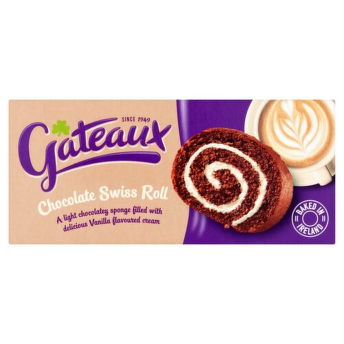 Gateaux Chocolate Swiss Roll 195g (0.5lb Ship weight)