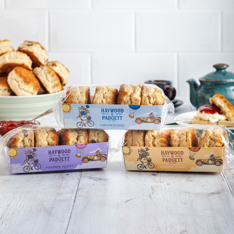 Haywood & Padgett Devon Scones 8ct 500g (1 lb Ship Weight)