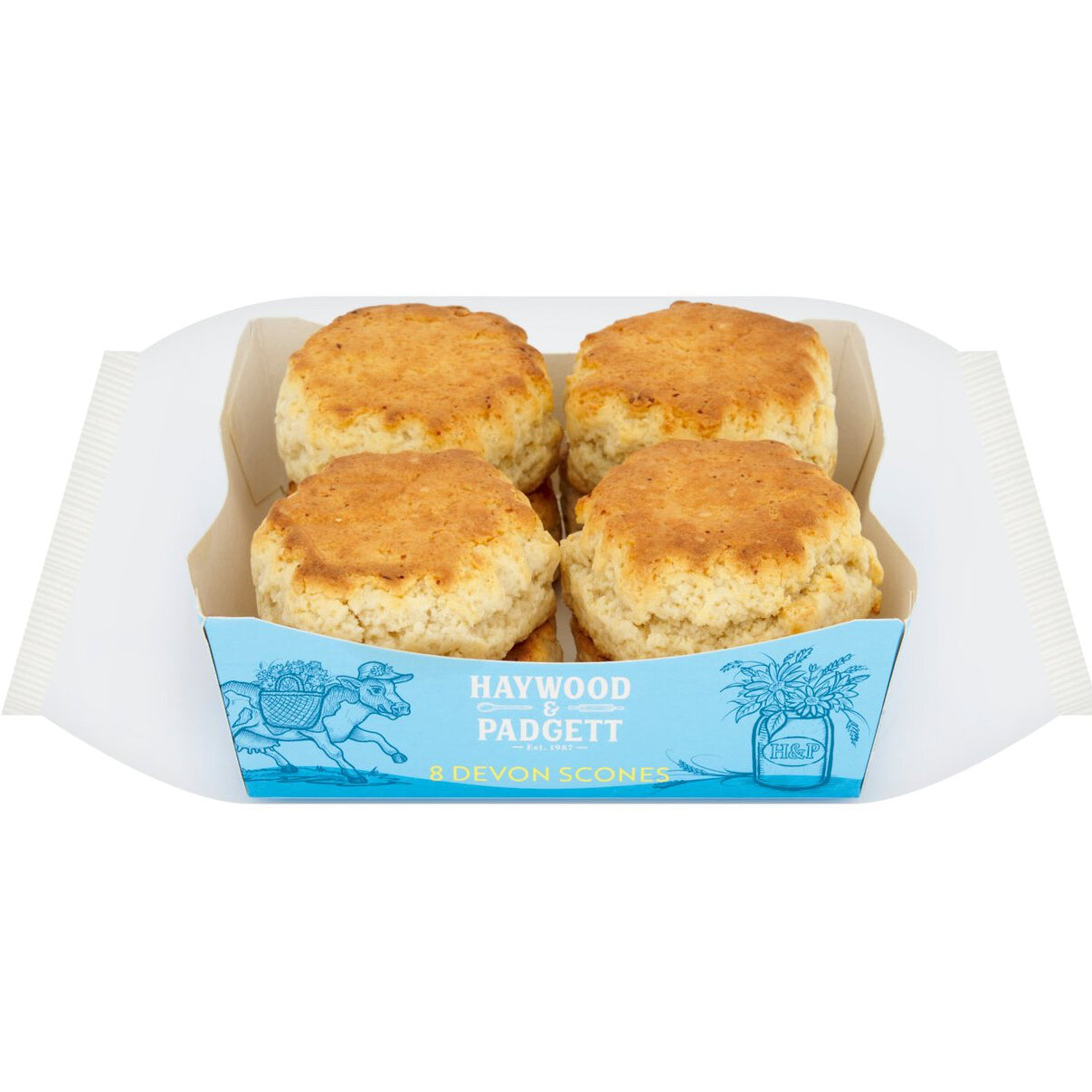 Haywood & Padgett Devon Scones 8ct 500g (1 lb Ship Weight)