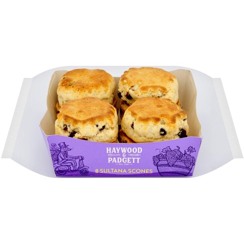 Haywood & Padgett Sultana Scones 8ct 480g (1 lb Ship Weight)