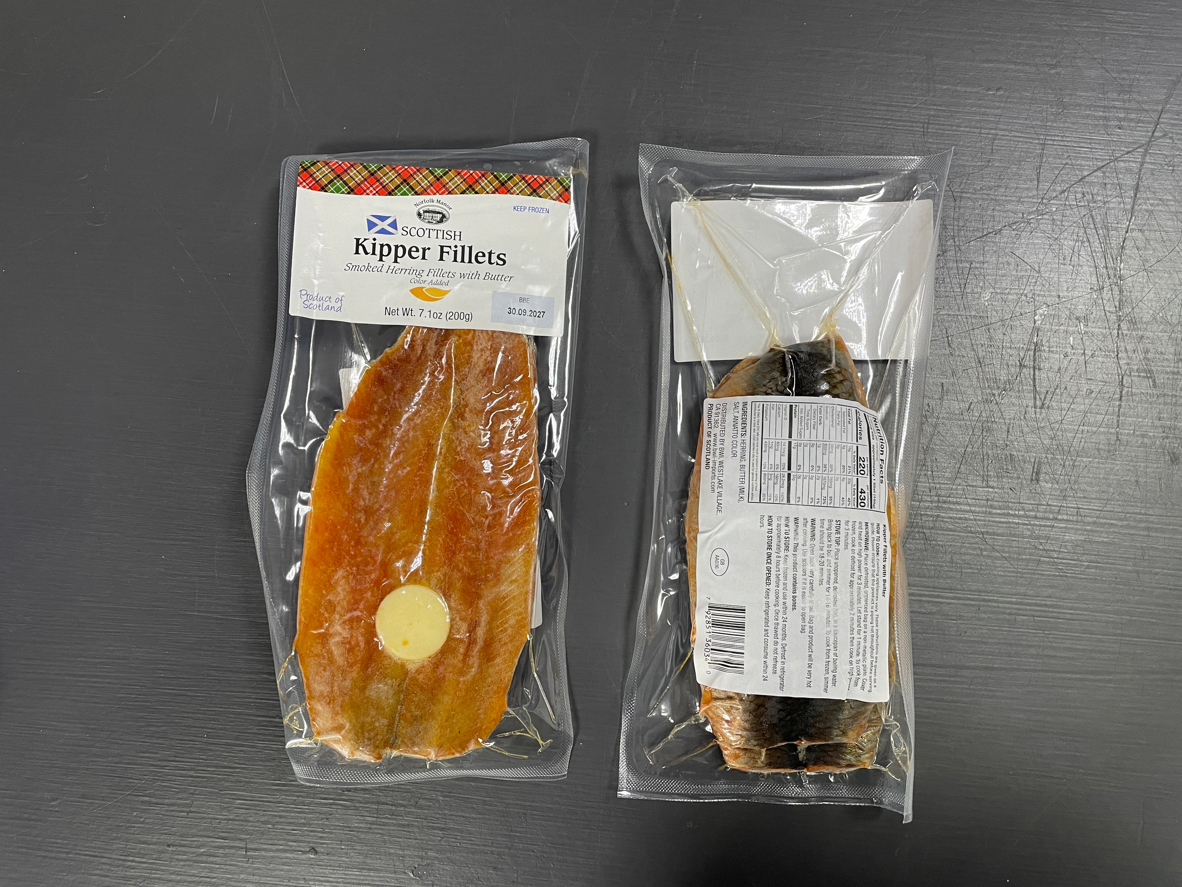 Norfolk Manor Kipper Fillets 200g (1/2 lb shipping weight)