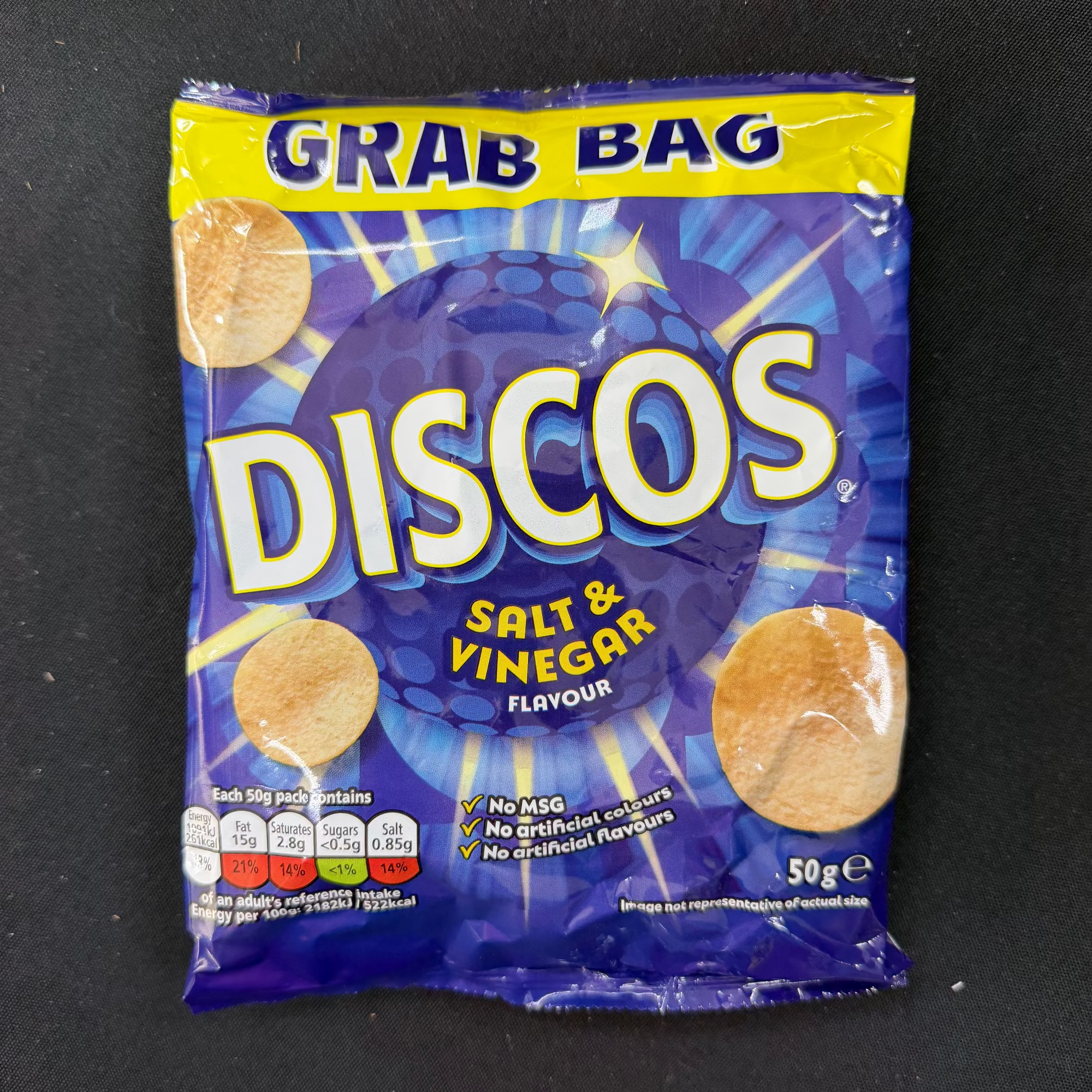 KP Discos Salt & Vinegar Crisps Grab Bag 50g