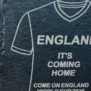 2026 England Slate Coaster (It's Coming Home) 4" x 4"