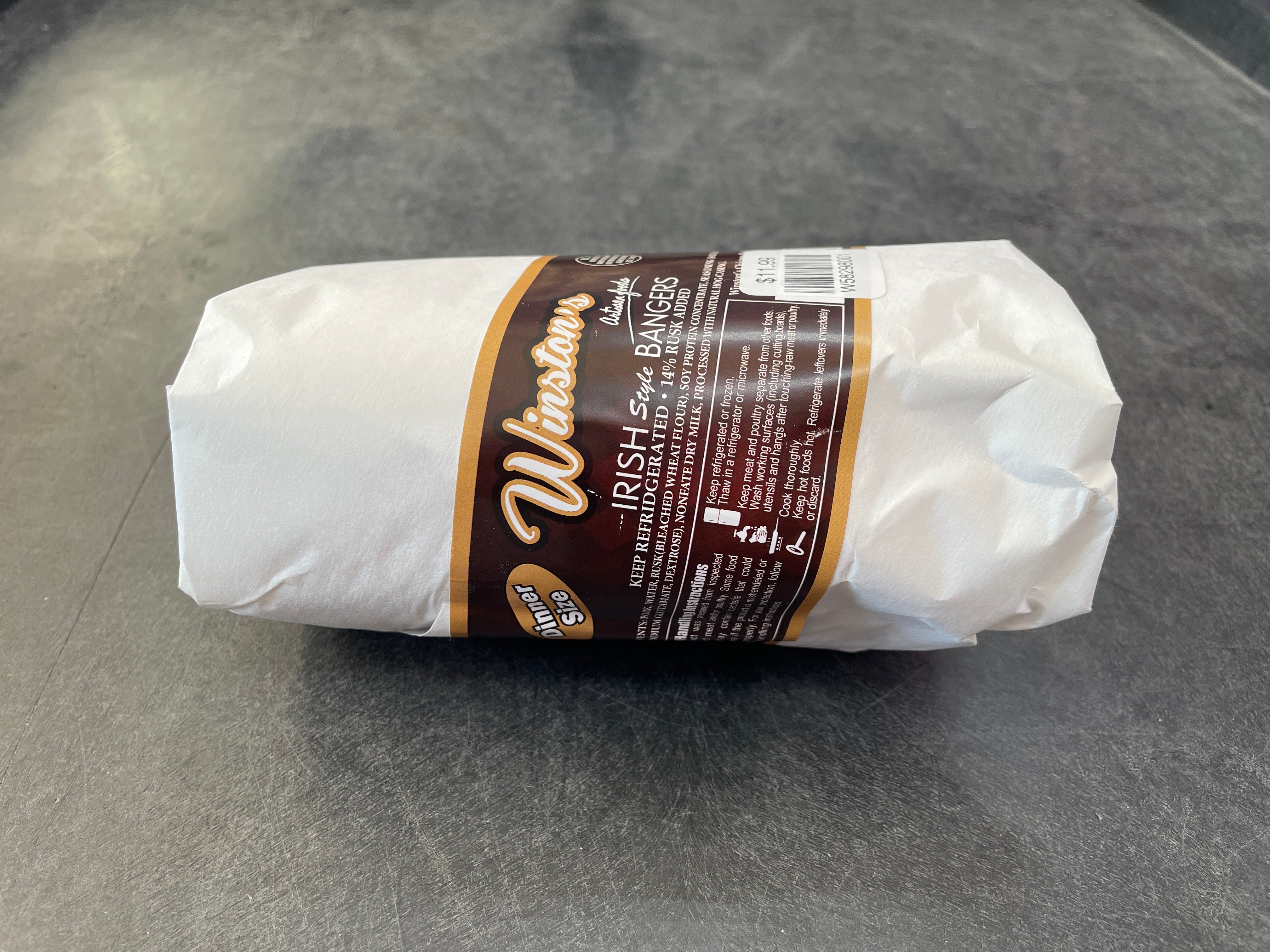 Winston's Irish Pork Dinner Bangers 4pk 16oz (1lb Ship Weight)