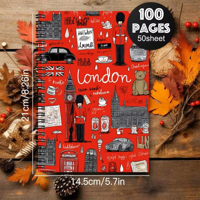 Monthly Planner Lined Notebook - London (spelling errors)