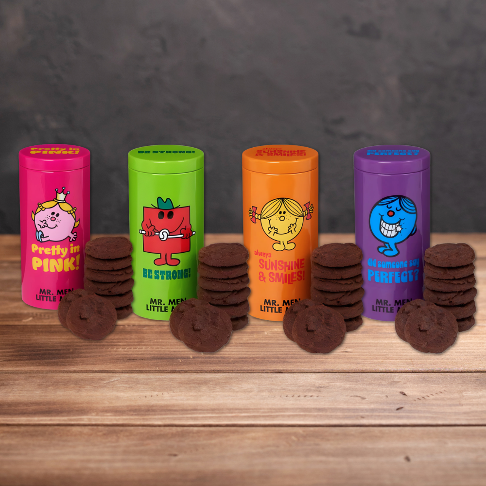 Mr. Men Little Miss Princess Chocolate Brownie Cookie Tins 100g