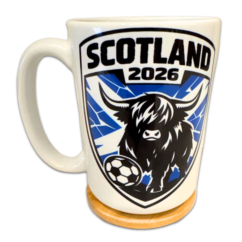 Mug 15oz Handmade Design - Scotland Football Highland Cow 2026