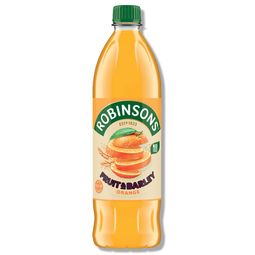 Robinsons Fruit & Barley Orange Squash No Added Sugar 1L (Limit 2 Per order)
