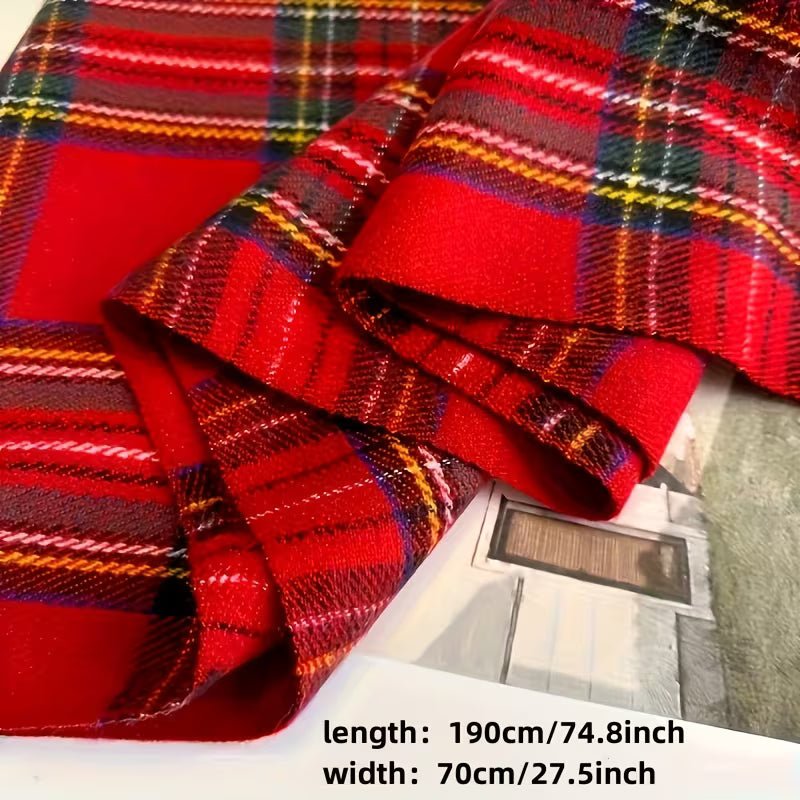 Scarf - Scotland Red Tartan Tassel