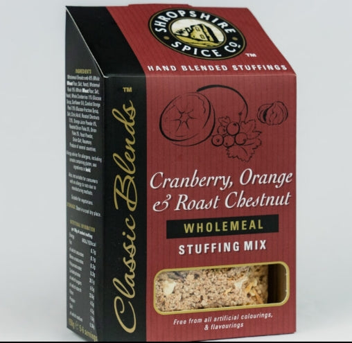 Shropshire Cranberry, Orange & Roast Chestnut Wholemeal Stuffing Mix 150g