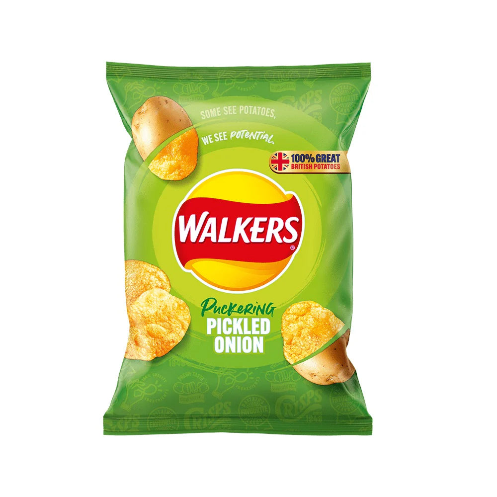 Walkers Pickled Onion Crisps 32.5g
