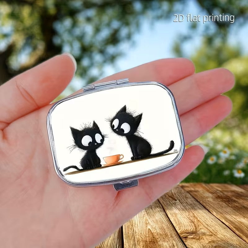 Pill Box- Funky Quirky Cat