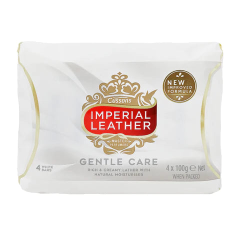 Cussons Imperial Leather Gentle Care Soap 4 x 100g White Bars