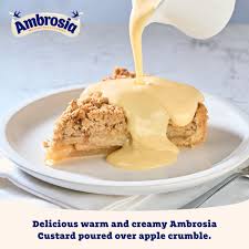 Ambrosia Devon Custard is the ultimate creamy indulgence and has been a firm favorite for 50 years. Made with fresh milk and rich caramel, it boasts a decadent 400g serving size. Perfect for satisfying your sweet cravings or elevating your dessert game. Dive into pure bliss with each spoonful.