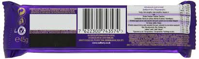 <p>Cadbury Dairy Milk chocolate 45g made with fresh milk from the British Isles &amp; Ireland. Satisfy your sweet tooth with every bite of this smooth and delicious chocolate bar. Made with the finest ingredients, it's the perfect way to satisfy your cravings and treat yourself.</p> <p>Small Size Bar</p>