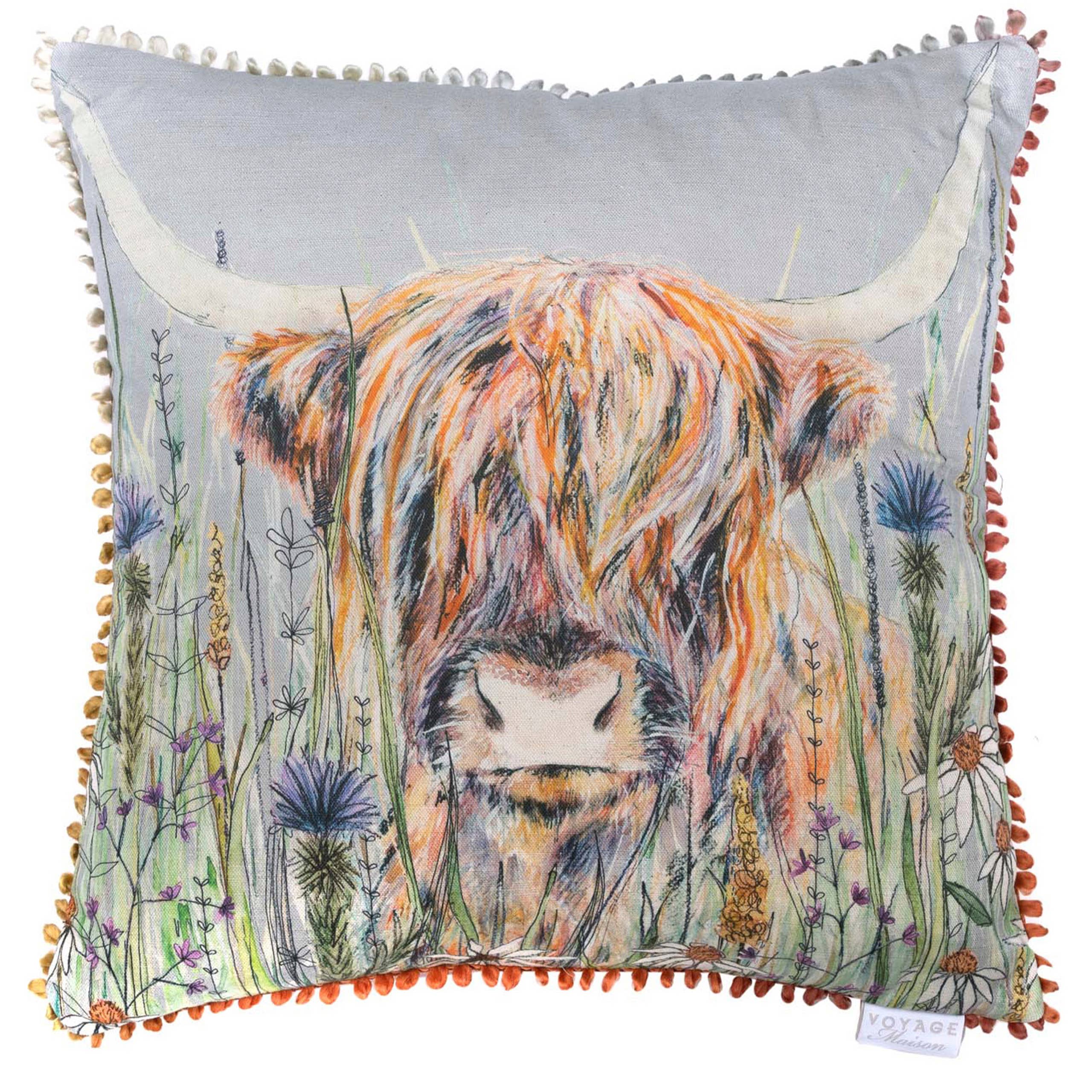 Cushion Cover Only - Alfie Printed Silver - Size 19.7" x 19.7"