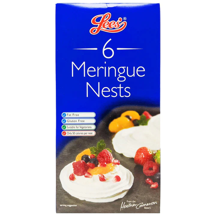 Lees Meringue Nests, Carton 6pk 77g