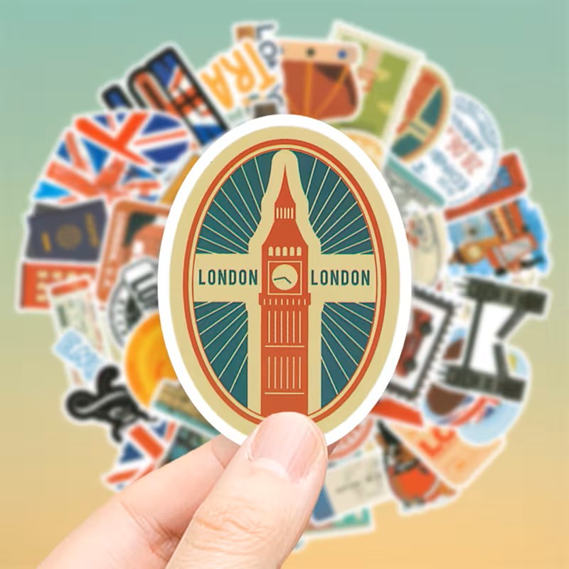 UK Assorted Stickers 50 Pcs