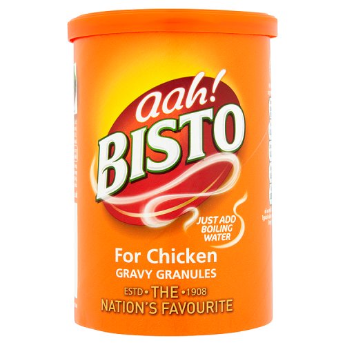 Enhance your meal with Bisto Chicken Gravy Granules. Made with real chicken juices and a blend of herbs and spices, these granules provide a rich and flavorful addition to any dish. Plus, with a 170g jar, you'll have plenty to go around. <span data-mce-fragment="1">Simply add water, stir and pour. No need to make up on the hob, Bisto for Chicken Gravy Granules are ready to enjoy in seconds.</span>Elevate your dining experience with Bisto Chicken Gravy Granules.