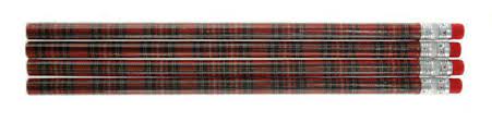 Scottish Tartan Pencils 4 Pack