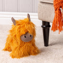 Door Stop - Highland Cow Shaggy Orange (9" x 10" approx)
