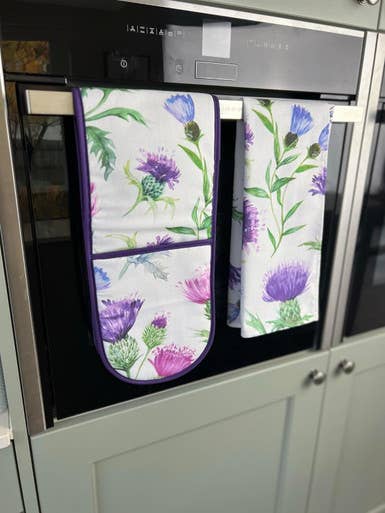 Samuel Lamont Scottish Thistles Cotton Tea Towel