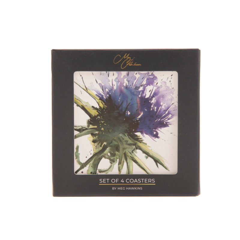 Coasters - The Thistles -  Thistle Watercolour Design