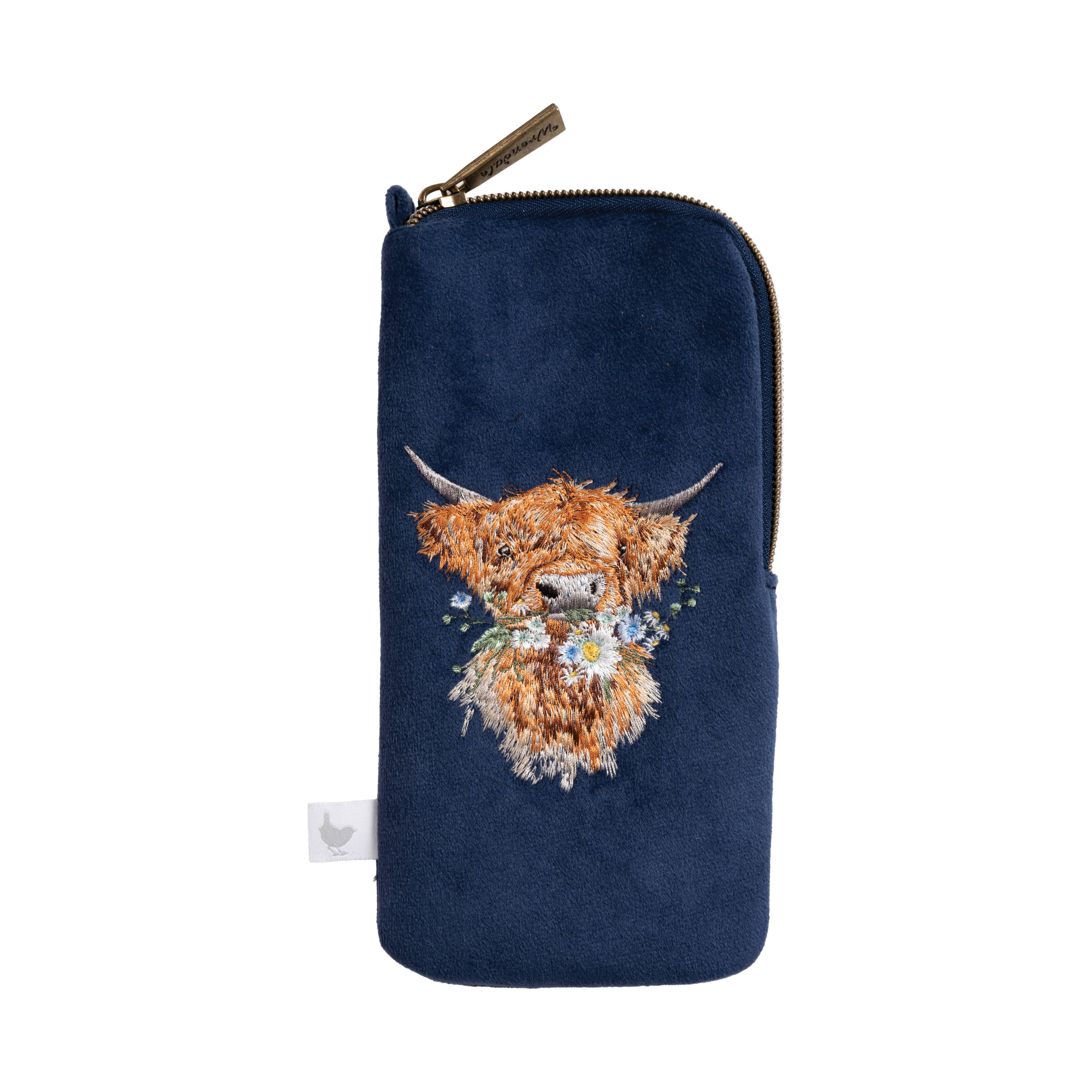 Glasses Pouch - Highland Cow "Daisy Coo"