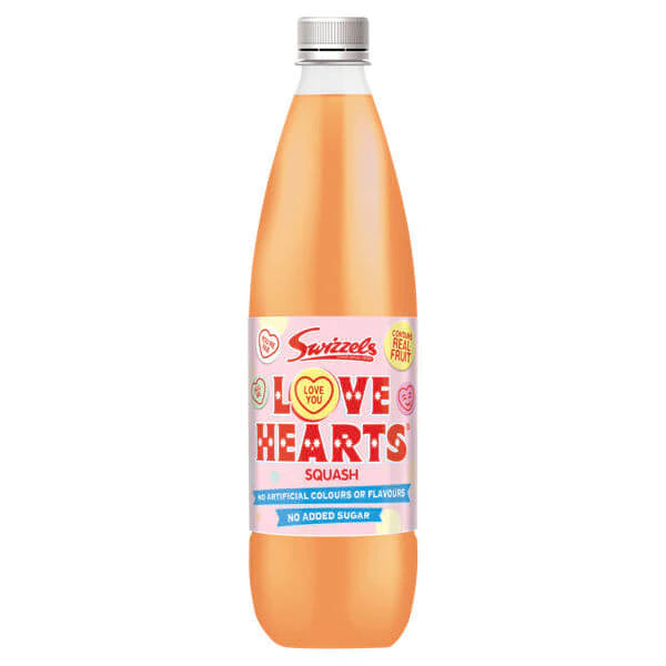 Swizzels Love Hearts Squash No Added Sugar 1 Ltr, Expiry July 24