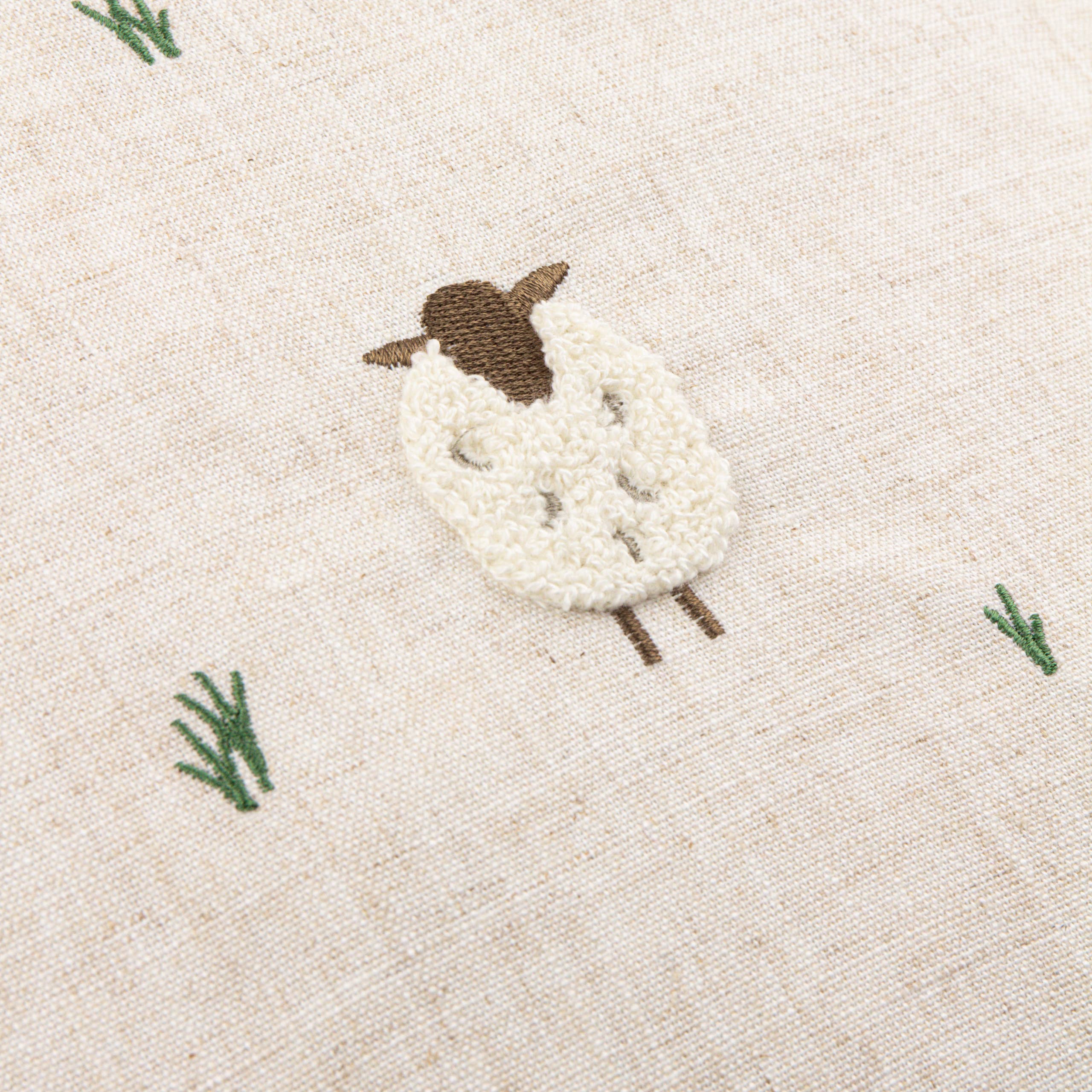 Cushion Cover Only - Ramble Sheep Tufted Cushion Cover Natural - Approx Size 18" x 18"