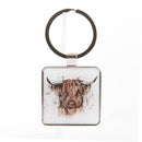Keychain - Highland Cow Animal Watercolour