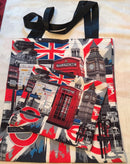 2 Pcs Tote Bag & Pouch - London Icons - Underground, Telephone Box