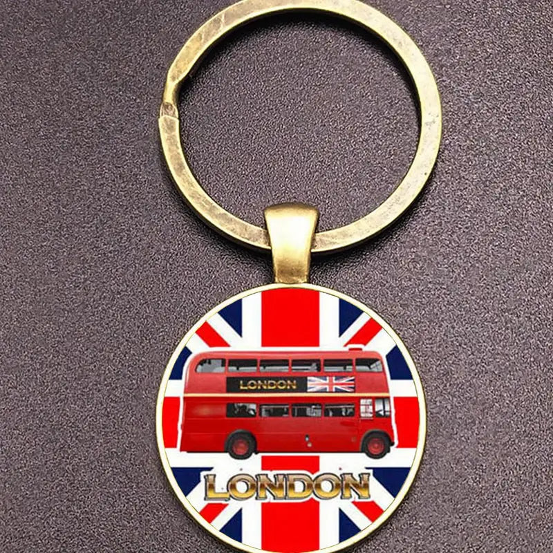 Key Ring. London England x 1 (21/4" x 1")