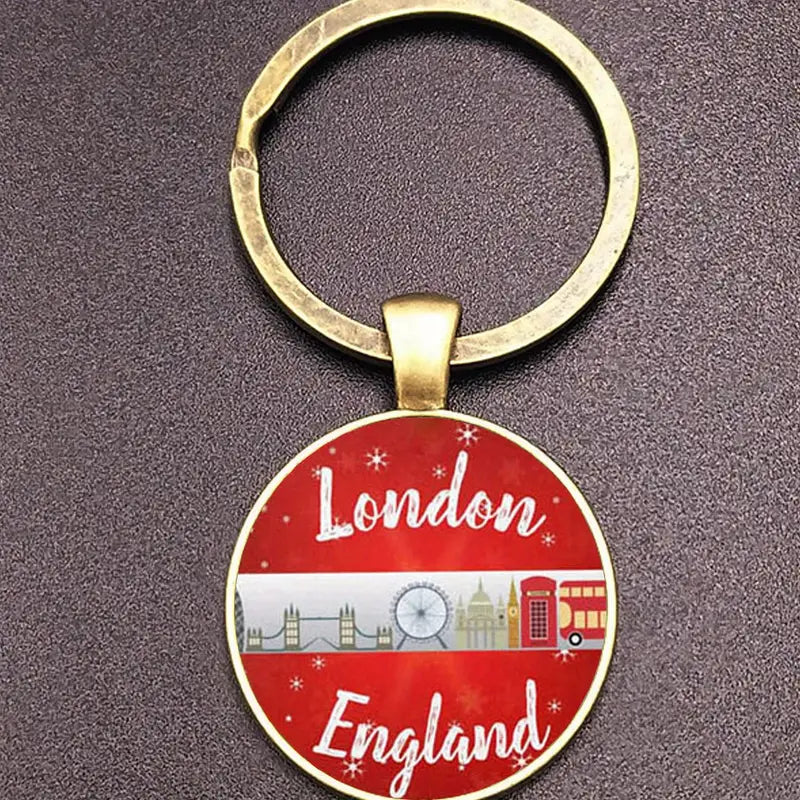 Key Ring. London England x 1 (21/4" x 1")