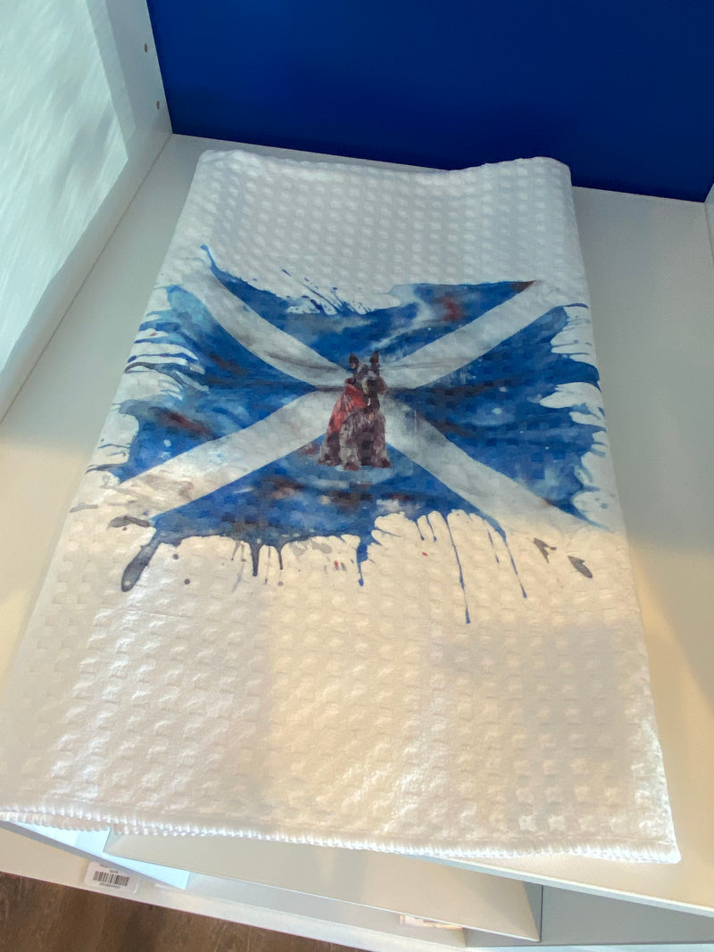 Handmade Scottish with Scottie Dog Towel 15" x 27"
